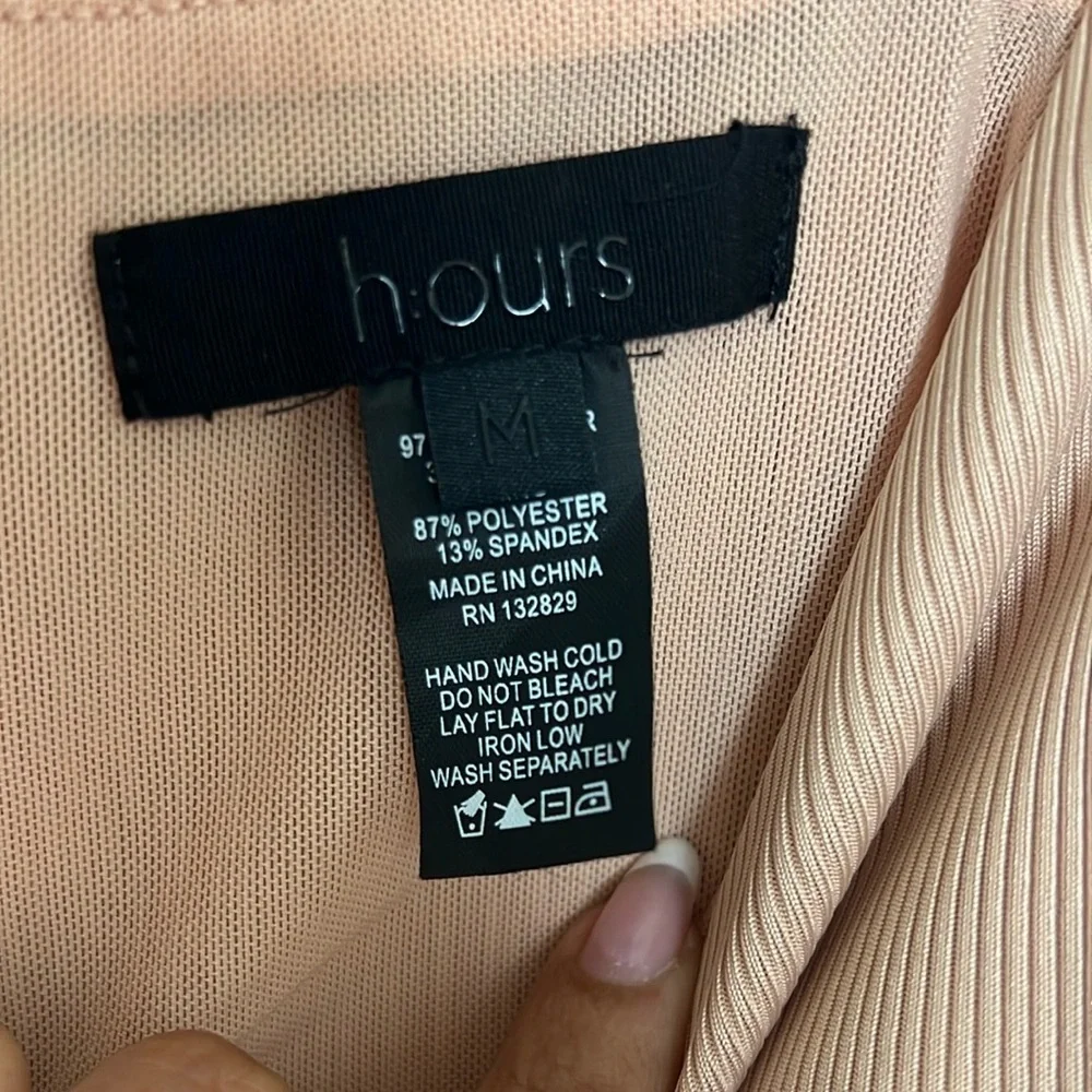 H:OURS Modi Mini Tan Ribbed Dress - Picture 5 of 7